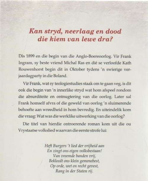 RANG IN DER RIJ - DOT SERFONTEIN (BOEREOORLOG ROMAN -2011)