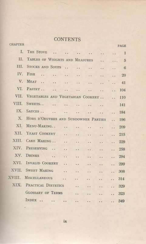 HOUSEHOLD COOKERY FOR SOUTH AFRICA  - MARY HIGHAM (12 EDITION 1950)