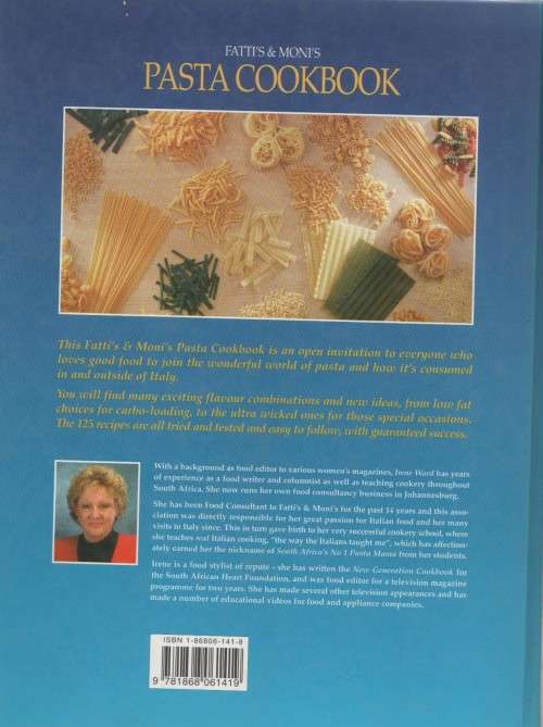 FATTI`S & MONI`S, PASTA COOKBOOK - IRENE WARD (1 ST PUBLISHED 1977)
