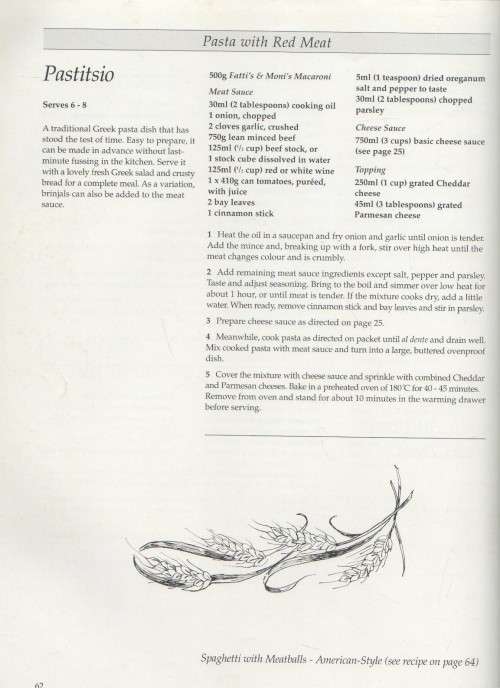 FATTI`S & MONI`S, PASTA COOKBOOK - IRENE WARD (1 ST PUBLISHED 1977)
