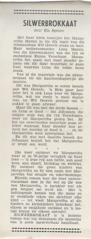 SILWER-BROKAAT - ELA SPENCE (1961)