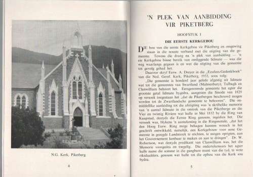 `N PLEK VAN AANBIDDING VIR PIKETBERG (NOVEMBER 1964)