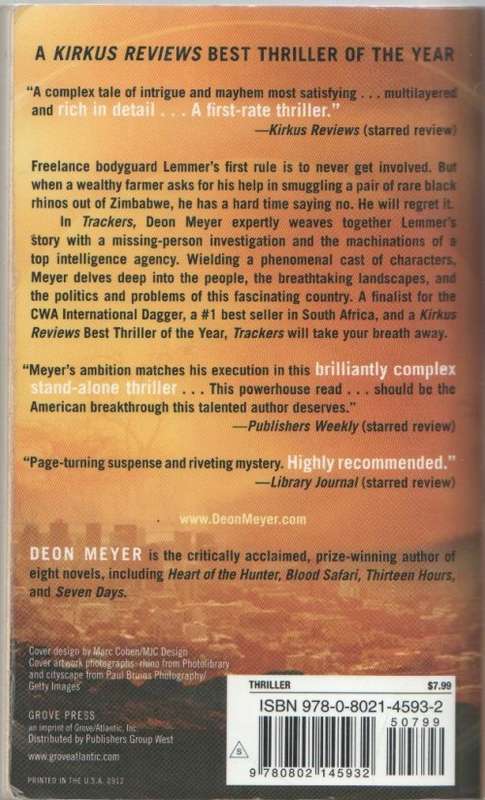 TRACKERS - DEON MEYER (2012)