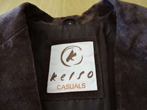 KELSO BROWN PIG SKIN LEATHER LADIES CASUAL JACKET  - SIZE: MEDIUM