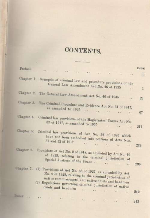THE SOUTH AFRICAN CRIMINAL PROCEDURE ACTS - CHARLES W H LANSDOWN (1935)