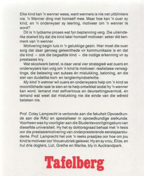 MY KIND `N WENNER - COLEY LAMPRECHT (1 STE DRUK 1988)