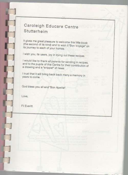 CAROLEIGH EDUCARE CENTRE , RECIPE BOOK 1994