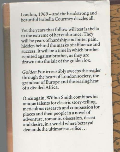 GOLDEN FOX - WILBUR SMITH ( FIRST EDITION 1990)