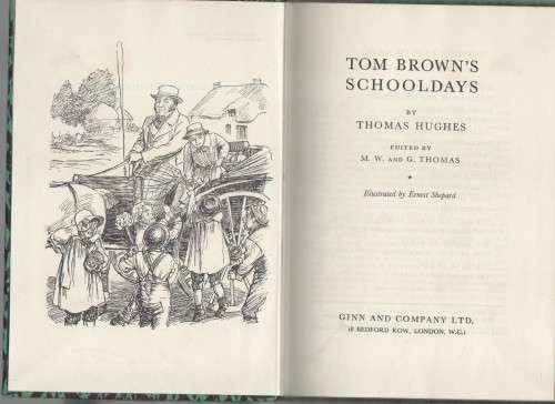 TOM BROWN`S SCHOOLDAYS , SHORTER CLASSICS - THOMAS HUGHES (3RD IMPRESSION 1962)