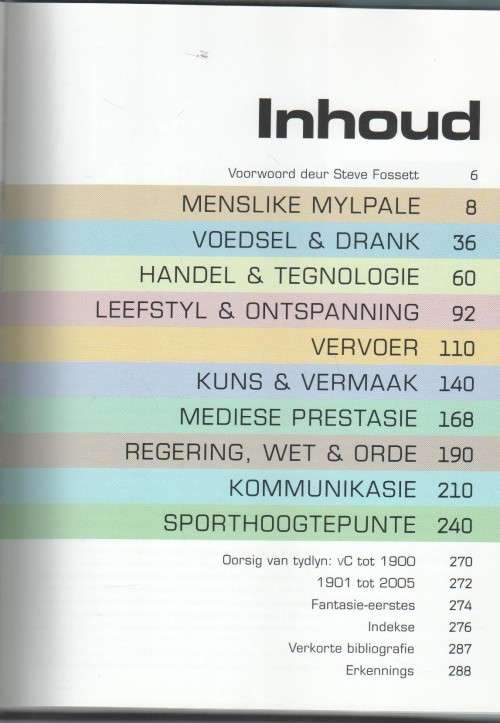 DIE BOEK VAN EERSTES, SUID AFRIKAANSE UITGAWE - IAN HARRISON & PETER JOYCE (1 STE UIG 2005)