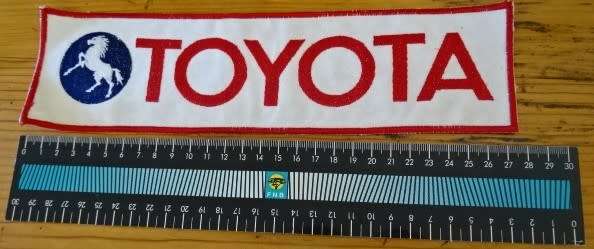 TOYOTA CLOTH BADGE - 27 CM X 7CM