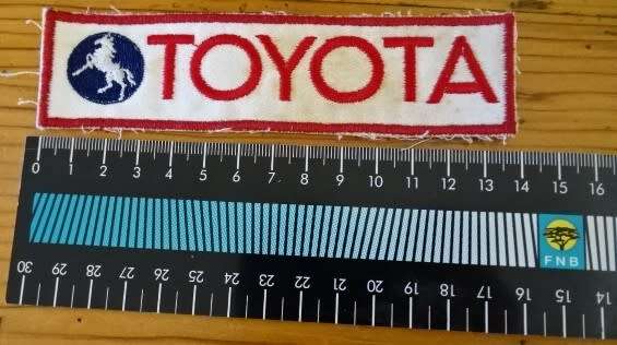 TOYOTA CLOTH BADGE , 13,5 CM X 3,5 CM