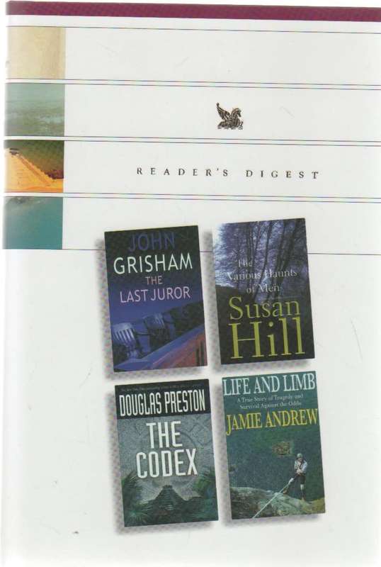 READERS DIGEST: FOUR BOOKS IN ONE (GRISHAM, SUSAN HILL, DOUGLAS PRESON & JAMIE ANDREW)