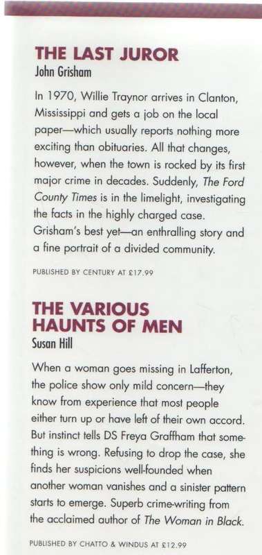 READERS DIGEST: FOUR BOOKS IN ONE (GRISHAM, SUSAN HILL, DOUGLAS PRESON & JAMIE ANDREW)