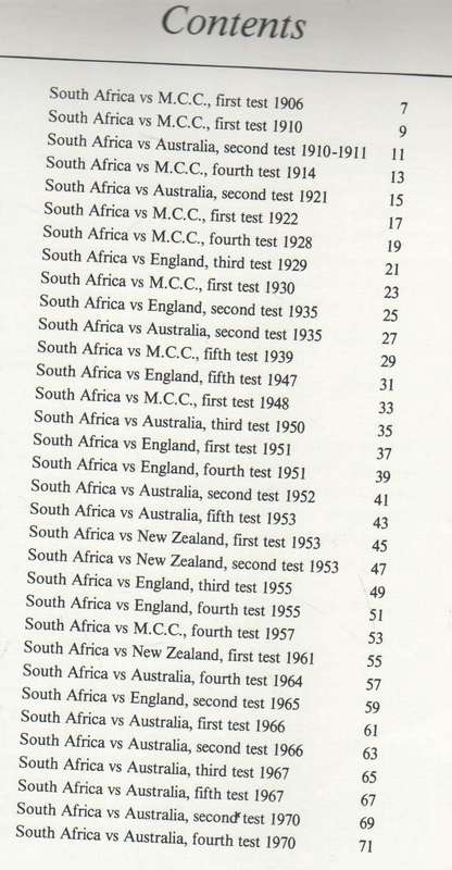 GREAT SPRINBOK CRICKET TESTS, 100 YEARS OF HEADLINES (1 ST EDITION 1989)