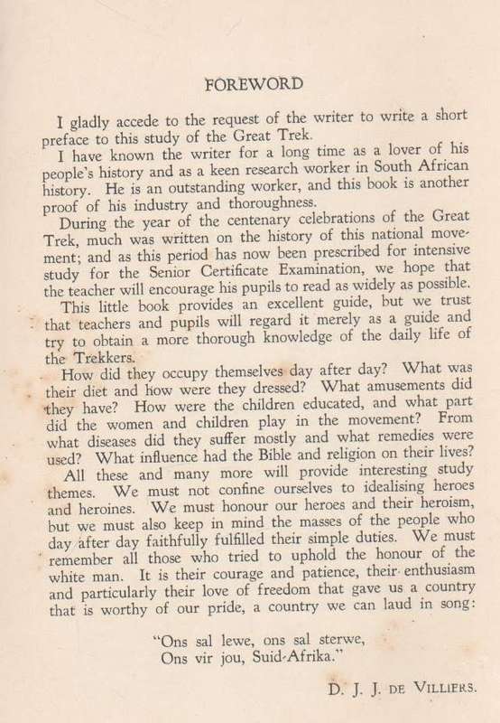 A STUDY OF THE GREAT TREK - G H P DE BRUIN (1944)