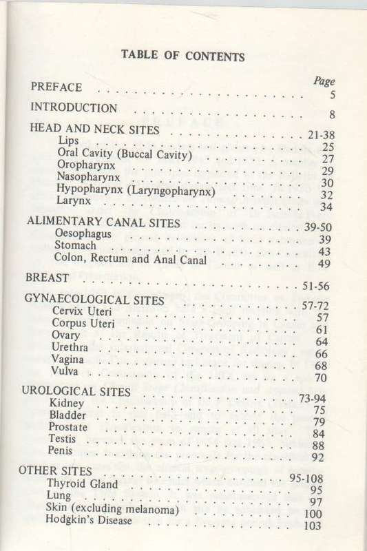 T N M, CLASSIFICATION OF MALIGNANT TUMOURS( 2 ND EDITION 1974)