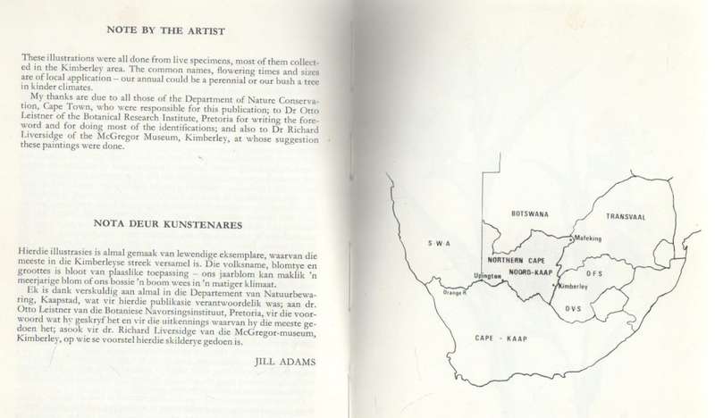 WILD FLOWERS OF THE NORTHERN CAPE / VELDBLOMME VAN NOORD-KAAPLAND - JILL ADAMS (1976)
