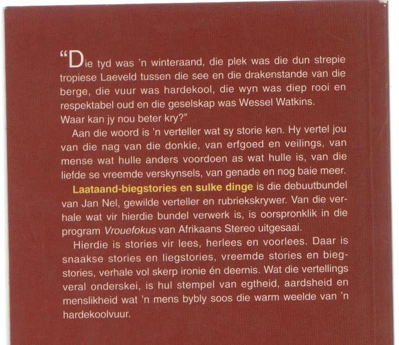 LAATAAND BIEG-STORIES EN SULKE DINGE - JAN NEL (2 DE DRUK 1996)