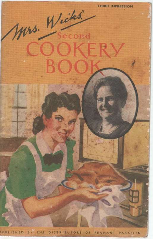 MRS WICK`S SECOND COOKERY BOOK - THE SHELL COMPANY OF SOUTH AFRICA (3 RD IMPRESSION 1950)