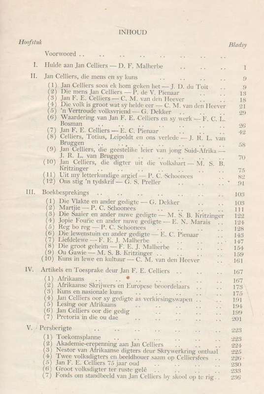 JAN CELLIERS, ONS VOLKSDIGTER - P J NIENABER (1951)