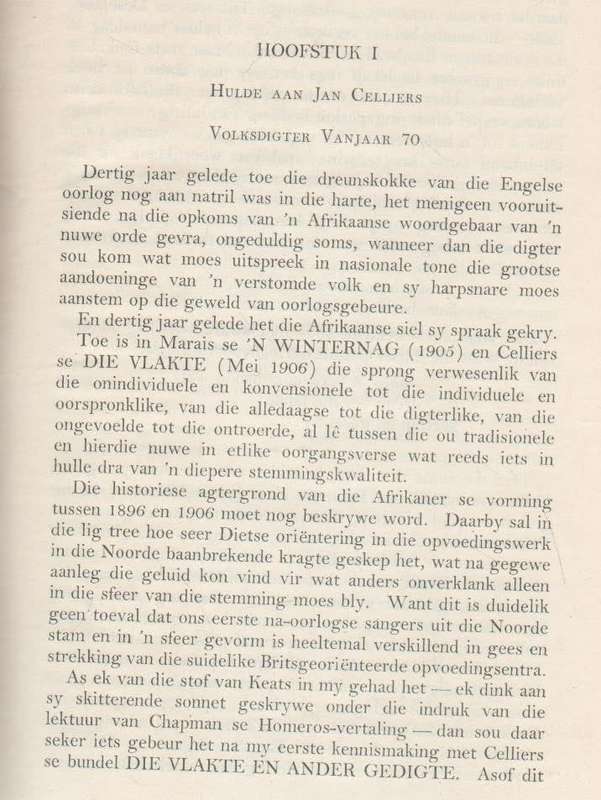 JAN CELLIERS, ONS VOLKSDIGTER - P J NIENABER (1951)