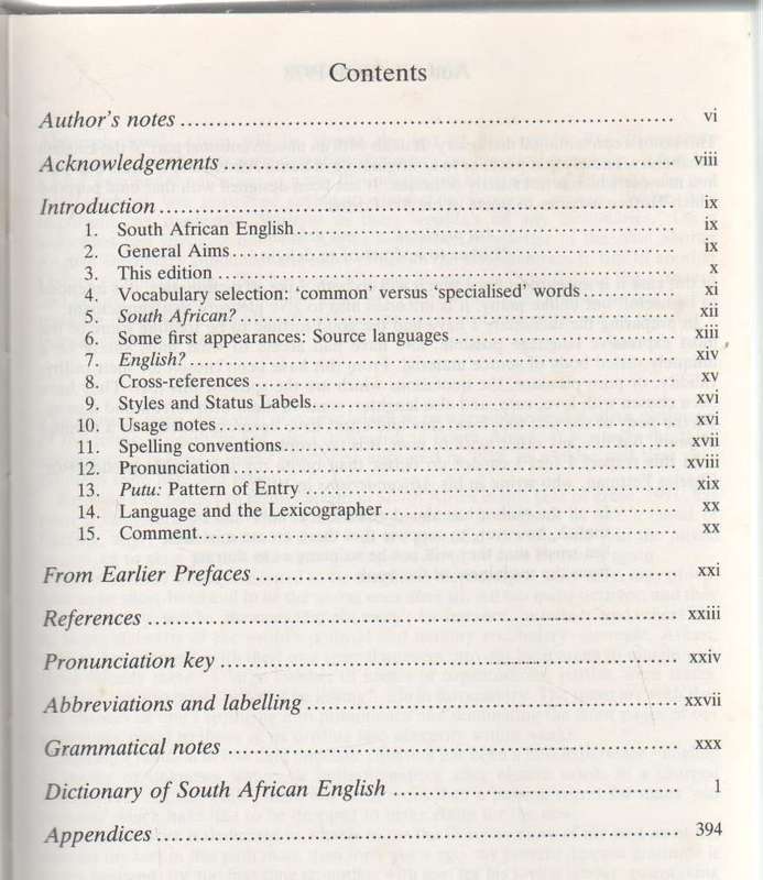 A DICTIONARY SOUTH AFRICAN ENGLISH - JEAN BRANFORD WITH WILLIAM BRANFORD (1991)