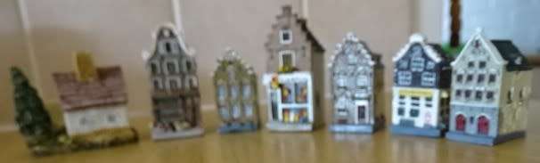 SEVEN MINIATURE DUTCH CANAL HOUSES