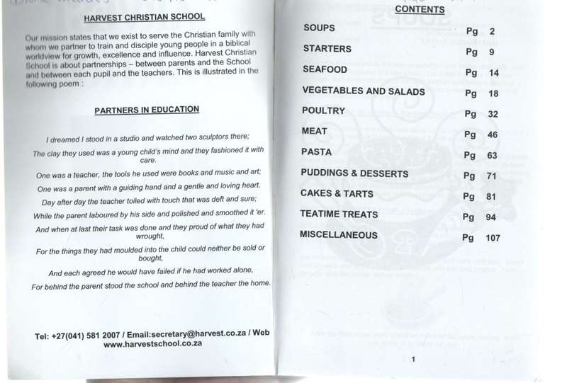 HARVEST PANTRY  -HARVEST CHRISTIAN SCHOOL (NOT DATED)