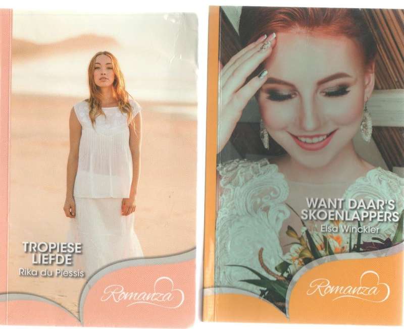 VIER ROMANZA TITELS: WANT DAAR`S SKOENLAPPERS, DIE HARTEBREKER, VERBY OMDRAAI, TROPIESE LIEFDE
