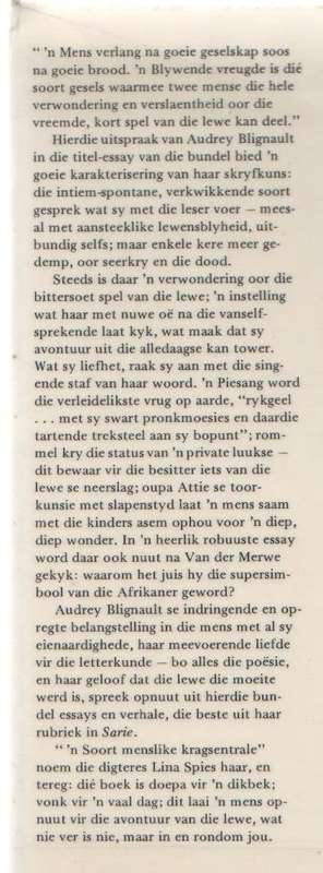 PAS OP VIR JANTATARAT - AUDREY BLIGNAUT (3 DE DRUK 1981)