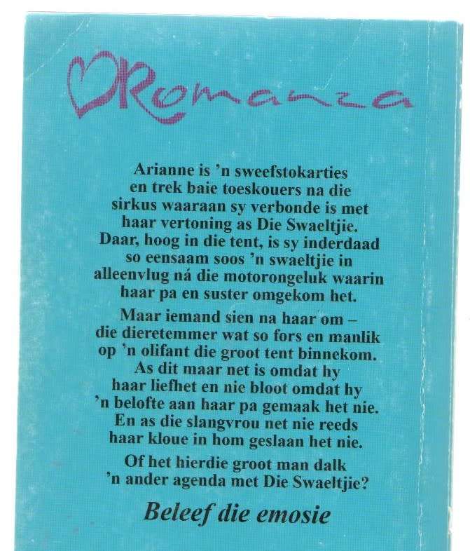 DRIE ROMANZA BOEKE :LIEFDE OP `N SKINKBORD, ROSE VIR LISMARI, DIE BELOFTE
