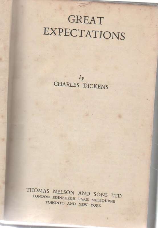 GREAT EXPECTATIONS - CHARLES DICKENS (INSCRIPTION ON COVER PAGE 25 NOVEMBER 1946)