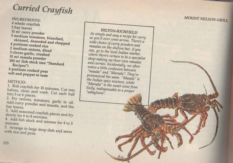 SEAFOOD SPECIALITIES FROM THE SOUTHERN AFRICA`S TOP RESTAURANTS- HILTON RICHFIELD (1986)
