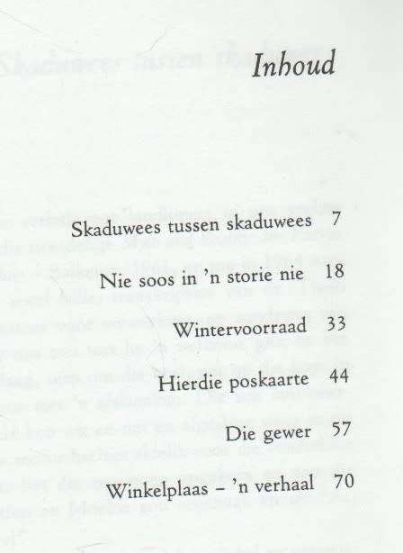 SKADUWEES TUSSEN SKADUWEES - ABRAHAM H DE VRIES (1 STE UITGAWE 1997)