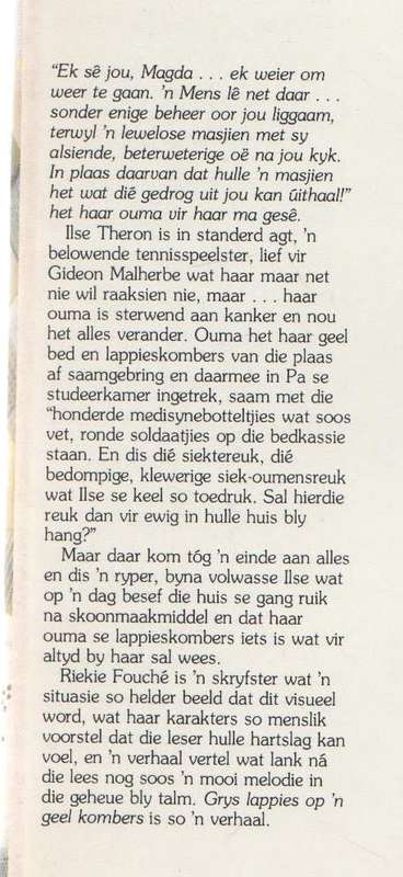 GRYS LAPPIES OP `N GEEL KOMBERS - RIEKIE FOUCHE (1 STE DRUK 1987)