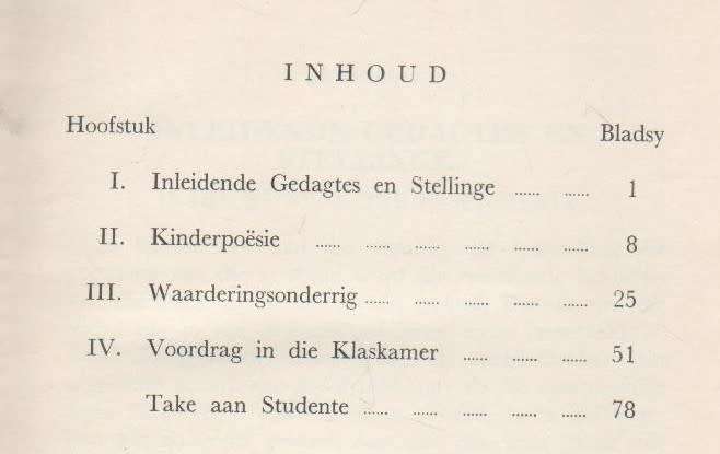 ONDERRIG VAN POESIE IN DIE LAERSKOOL - U M GERRYTS (1961)