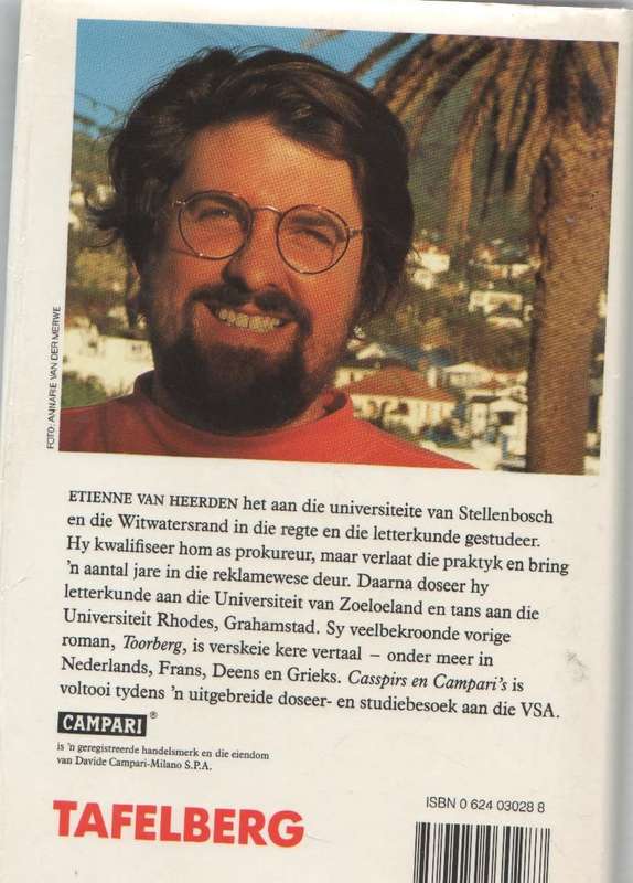 CASSPIRS EN CAMPARI`S - ETIENNE VAN HEERDEN (1 STE UITGAWE 1991) HISTORIESE ENTERTAINMENT