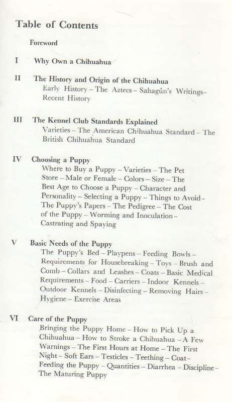CHIHUAHUA GUIDE - HILARY HARMAR (1968)
