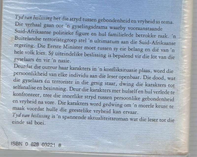 TYD VAN BESLISSING - MARIE HEESE (1987)