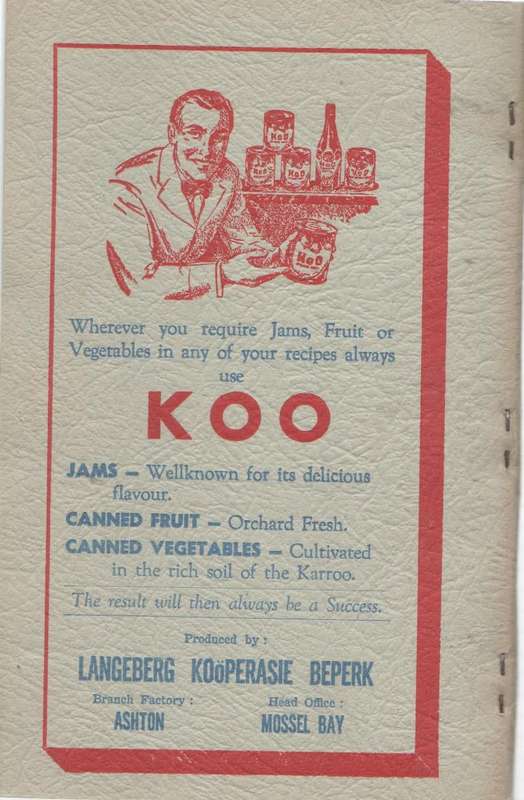 MY FAVOURITE RECIPE - G H S QUEENSTOWN (OLD)