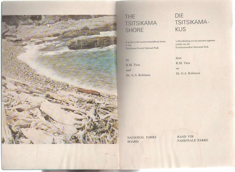 TSITSIKAMA SHORE / TSITSIKAMAKUS - RM TIETZ & DR G A ROBINSON (1974)