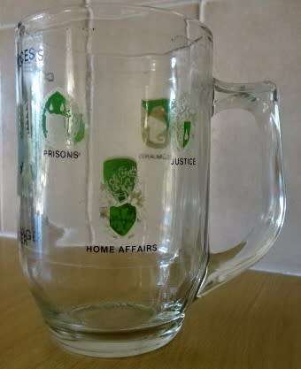 COMBINED FORCES  1987 STANGER BEER GLASS MUG