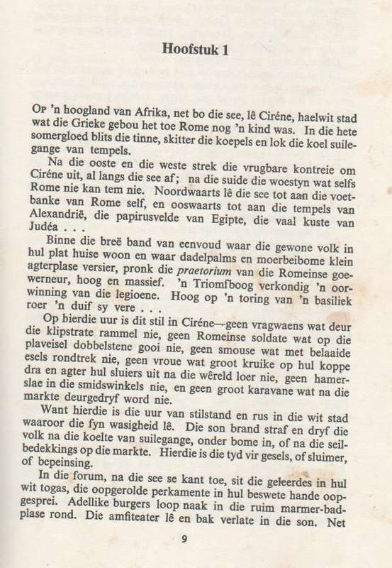 MAN VAN CIRENE - F A VENTER (12 DE DRUK 1969)