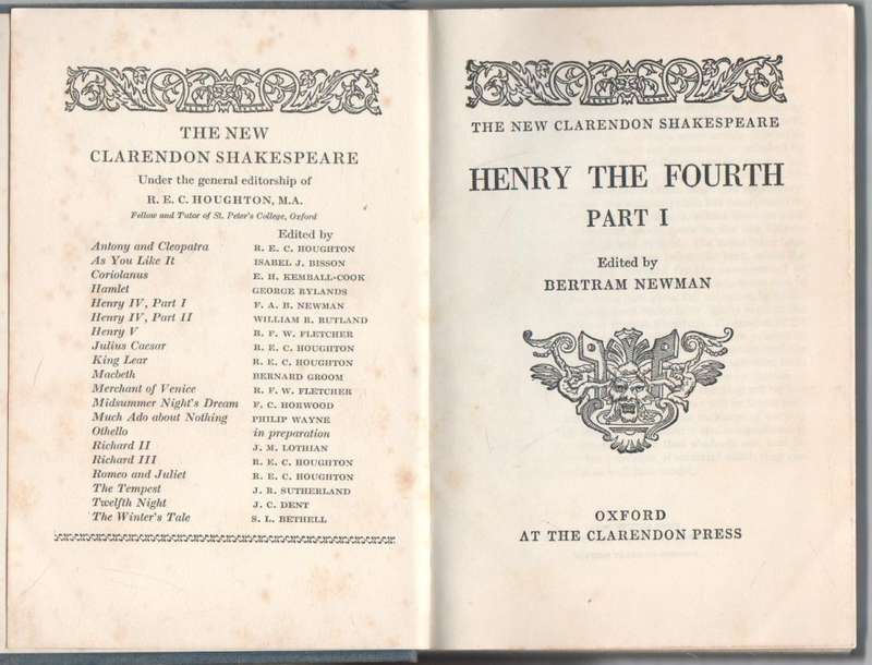 SIX HARD COVER BOOKS - THE NEW CLARENDON SHAKESPEARE  -VARIOUS TITLES