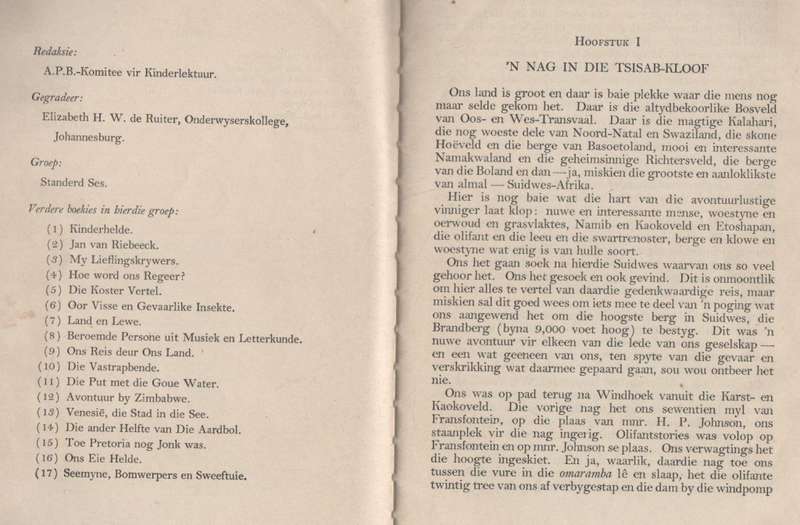 ONS REIS DEUR ONS LAND - EXCELSIORBOEKIES VI NR 9 (APB 1953)