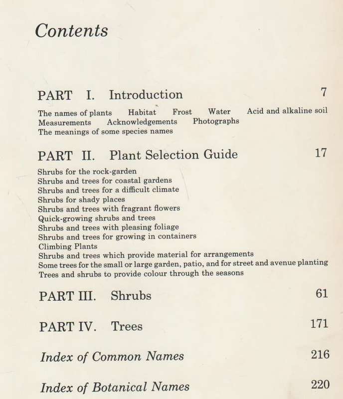 SOUTH AFRICAN SHRUBS & TREES FOR THE GARDEN - UNA VAN DER SPUY (1 ST EDITION 1971)