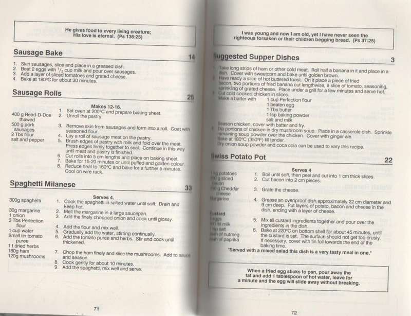 FOOD FOR TODAY - ST DAVID`S CONGREGATIONAL CHURCH PORT ELIZABETH (1989)