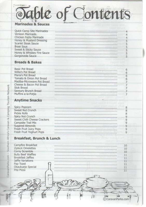 110 CAMP RECIPES - MOTORHOME WORLD ECHO 4X4