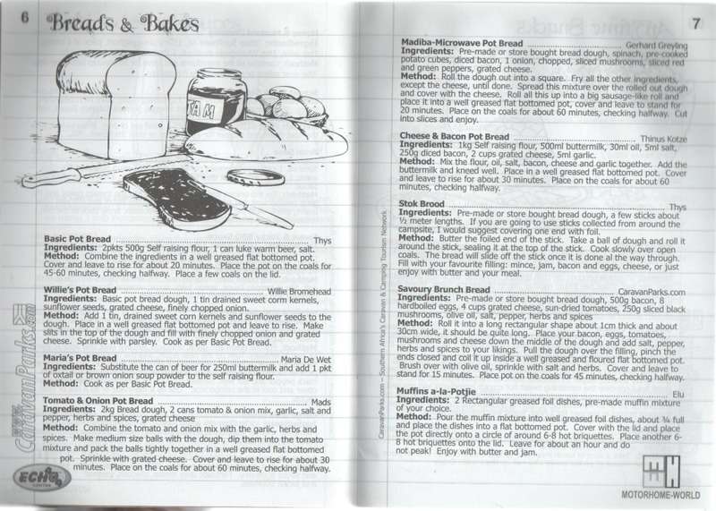 110 CAMP RECIPES - MOTORHOME WORLD ECHO 4X4